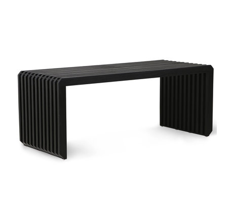 HK-living Panca Rete A Doghe Nera 96x43x38cm