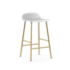 Normann Copenhagen Barhocker Form Weißgold Kunststoff Stahl 65cm