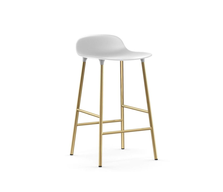 Normann Copenhagen Bar stool form white gold plastic steel 65cm
