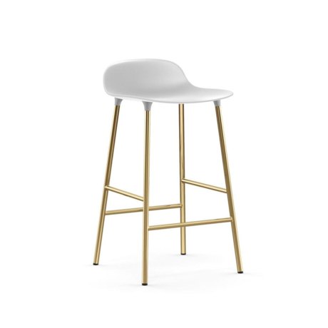 Normann Copenhagen Sgabello da bar in acciaio plastica oro bianco 65 cm