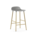 Normann Copenhagen Bar stool form gray gold plastic steel 65cm