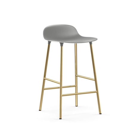 Normann Copenhagen Barhocker Form Graugold Kunststoff Stahl 65cm