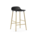Normann Copenhagen Taburete de bar forma acero plástico oro negro 65cm