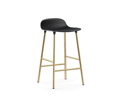 Normann Copenhagen Bar stool form black gold plastic steel 65cm