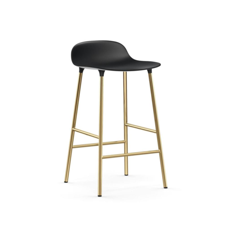 Normann Copenhagen Bar stool form black gold plastic steel 65cm