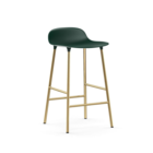 Normann Copenhagen Tabouret de bar forme acier plastique vert doré 65cm