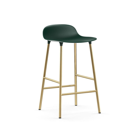 Normann Copenhagen Taburete de bar forma acero plástico oro verde 65cm