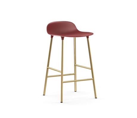 Normann Copenhagen Bar stool form rose gold plastic steel 65cm