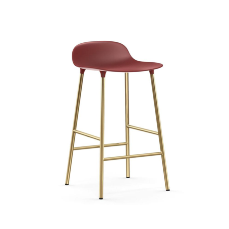 Normann Copenhagen Tabouret de bar forme acier plastique or rose 65cm