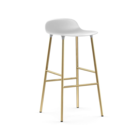 Normann Copenhagen Barhocker Form Weißgold Kunststoff Stahl 75cm