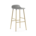 Normann Copenhagen Bar stool form gray gold plastic steel 75cm