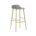 Normann Copenhagen Tabouret de bar forme acier plastique gris doré 75cm