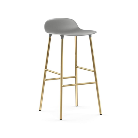 Normann Copenhagen Sgabello da bar in acciaio plastica grigio oro 75 cm