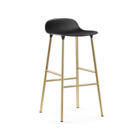 Normann Copenhagen Barstol form sort guld plast stål 75cm