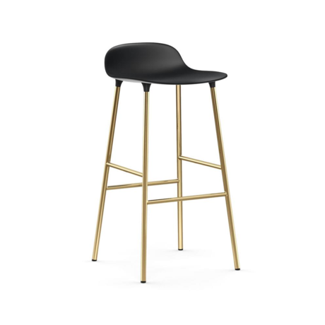 Normann Copenhagen Barhocker Form Schwarzgold Kunststoff Stahl 75cm