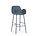 Normann Copenhagen Bar stool armrests made of blue plastic steel 75cm