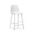 Normann Copenhagen Barhocker Rückenlehne aus weißem Kunststoff Stahl 65cm