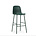 Normann Copenhagen Bar stool with green plastic steel backrest 65cm