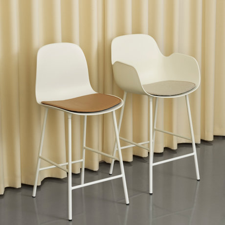Normann Copenhagen Bar stool backrest made of white plastic steel 75cm