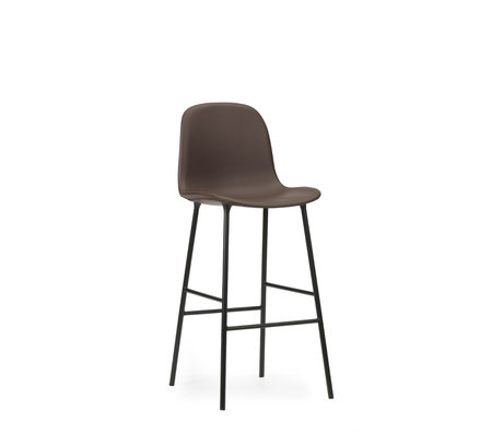 Dossier de tabouret de bar en acier plastique noir 75cm