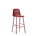 Normann Copenhagen Taburete de bar con respaldo fabricado en acero plastico rojo 75cm