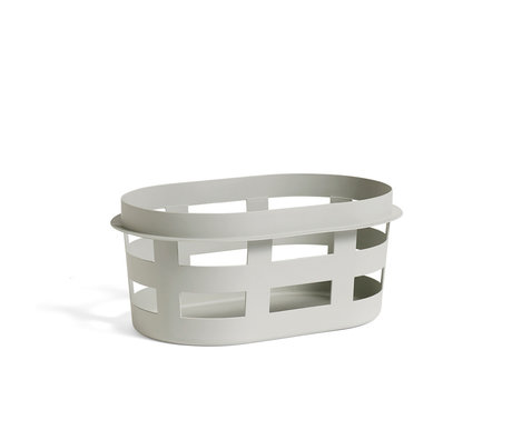 HAY Laundry basket basket s light gray plastic 57.5x37.5x24cm
