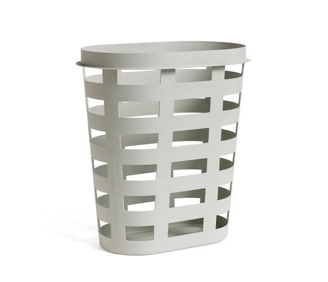 HAY Laundry basket basket L light gray plastic 57.5x37.5x62cm
