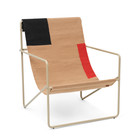 Ferm Living Chaise longue desert block cachemir arena acero textil 63x66x77,5cm