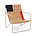 Ferm Living Chaise longue desert block cachemire sable acier textile 63x66x77.5cm