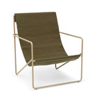 Ferm Living Chaise longue Desert Cashmere Verde Acciaio Tessuto 63x66x77.5cm