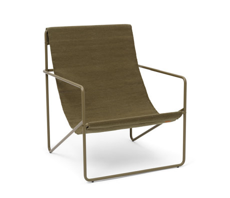 Ferm Living Chaise longue Desert Verde Acero Textil 63x66x77,5cm