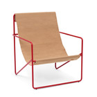 Ferm Living Lounge Chair Ørkenrød Sand Stål Tekstil 63x66x77,5cm