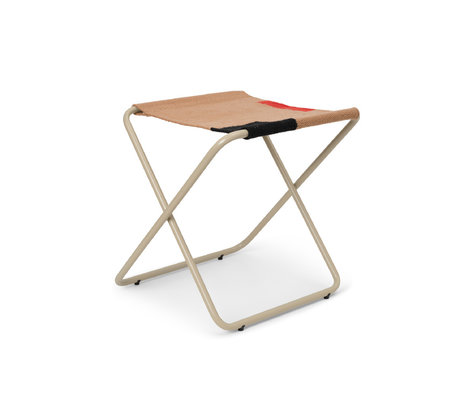 Ferm Living Stool Desert Block Cashmere Multicolor Steel Textile 41.2 x 41.6 x 41.4 cm