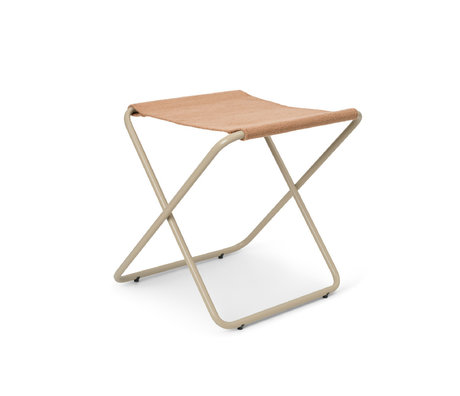 Ferm Living Sgabello desert cashmere sabbia acciaio tessile 41,2 x 41,6 x 41,4 cm