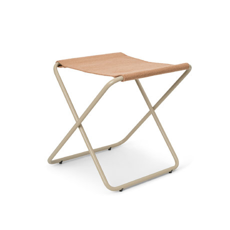 Ferm Living Sgabello desert cashmere sabbia acciaio tessile 41,2 x 41,6 x 41,4 cm