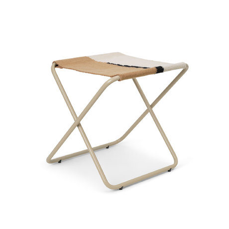 Ferm Living Sgabello Desert Floor Cashmere Multicolore Acciaio Tessuto 41,2 x 41,6 x 41,4 cm