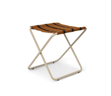 Ferm Living Stool Desert Stripe Cashmere Multicolor Steel Textile 41.2 x 41.6 x 41.4 cm