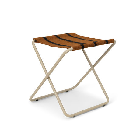 Ferm Living Stool Desert Stripe Cashmere Multicolor Steel Textile 41.2 x 41.6 x 41.4 cm