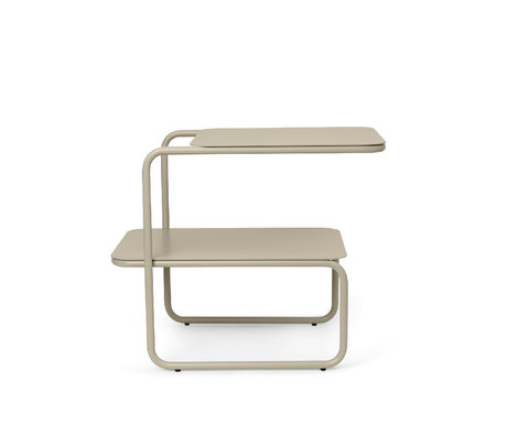 Ferm Living Mesa auxiliar Level Cashmere Acero con revestimiento en polvo 55x35x45cm