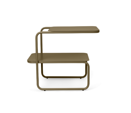 Ferm Living Table d'appoint Level Green Acier enduit de poudre 55x35x45cm