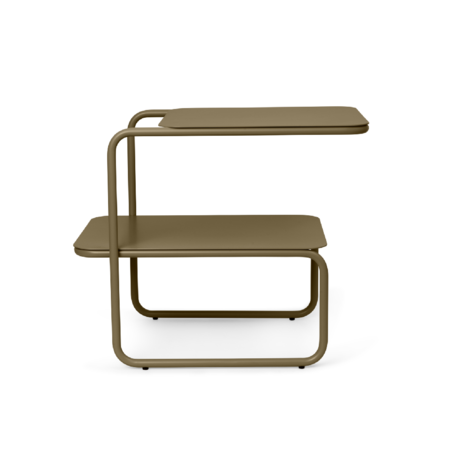 Ferm Living Side table Level Green Powder coated steel 55x35x45cm