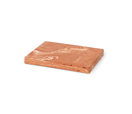 Ferm Living Sottopentola Vassoio in Ceramica Terracotta 13x17x1.5cm