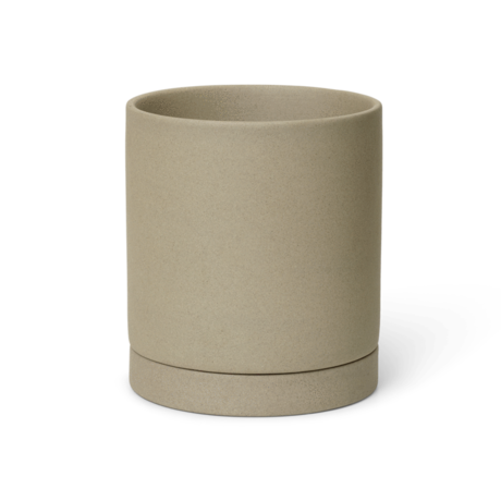 Ferm Living Macetero Sekki arena porcelana grande ø15.5x17.5cm