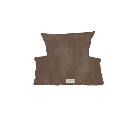 OYOY Bettbezug Nuku Baby Brown Cotton 40x45-70x100cm