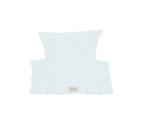 OYOY Housse de couette Nuku Junior coton bleu clair 40x45-100x140cm