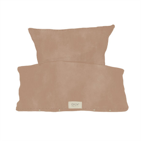 OYOY Housse de couette Nuku Adult Extra Coton marron poudré 60x63-140x220cm