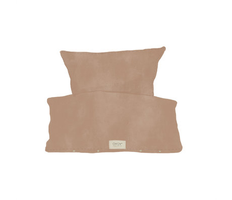 OYOY Housse de couette Nuku Junior Coton marron poudré 40x45-100x140cm