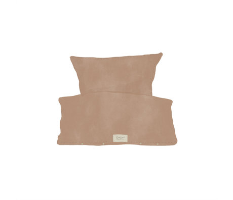 OYOY Bettbezug Nuku Baby Powder braune Baumwolle 40x45-70x100cm