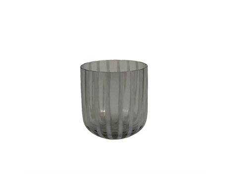 OYOY Glas Mizu Grijs glas Ø8x8,2cm set van 2