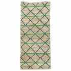 Housedoctor Tapis Géométrie vert vert noir beige toile 90x200cm